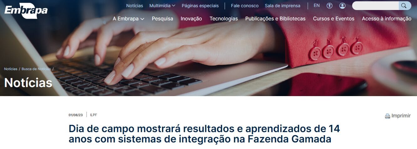 Destaque notícia dia de campo Embrapa